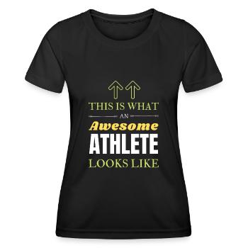 Athlete - Women's Functional T-Shirt - black - Front - AI Model Female 172 light (172cm)