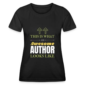 Auteur - T-shirt sport Femme - noir - Devant - AI Model Female 172 light (172cm)