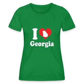 Citoyen américain État Américain Amour I Cœur Géorgie - T-shirt sport Femme - vert - Devant - AI Model Female 172 dark (172cm)