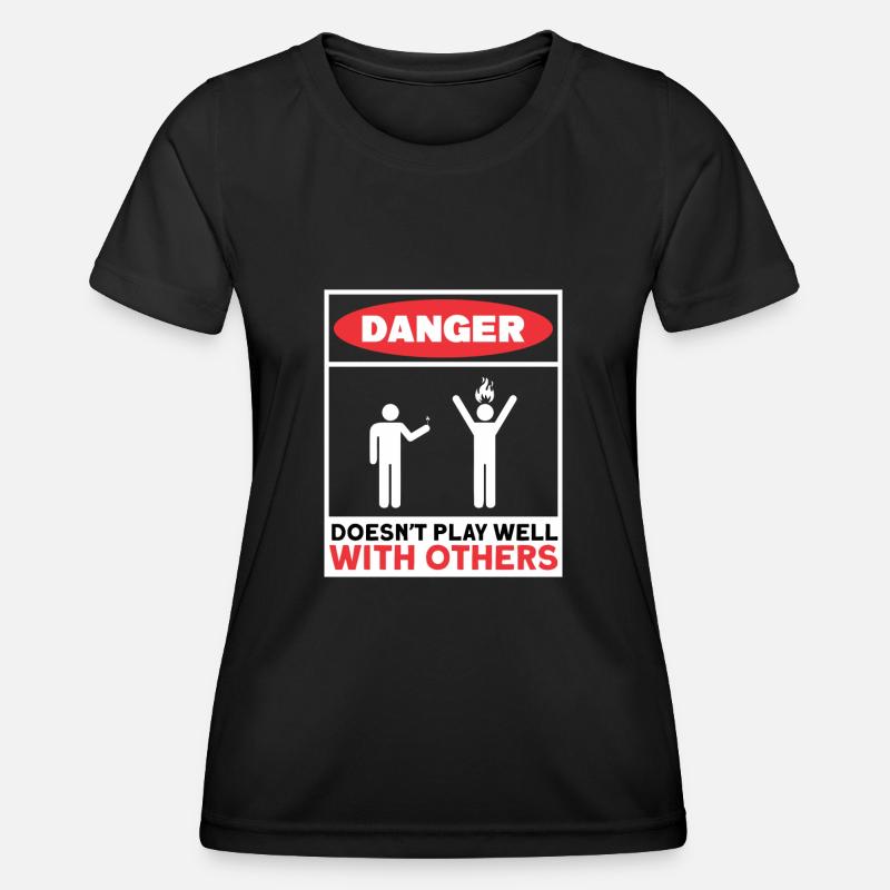 Antisocial Introvert Hate People - Frauen Funktions-T-Shirt - Schwarz