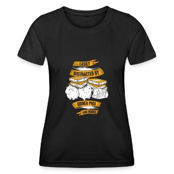 Read Guinea Pig Book Reader Gift - Women's Functional T-Shirt - black - Front - AI Model Female 172 light (172cm)