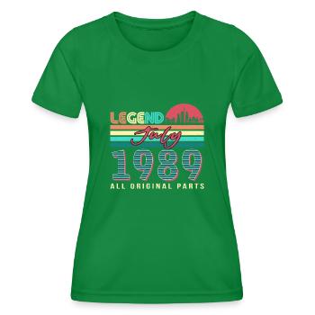 Meilleure année de naissance 1989 Juillet - T-shirt sport Femme - vert - Devant - AI Model Female 172 dark (172cm)