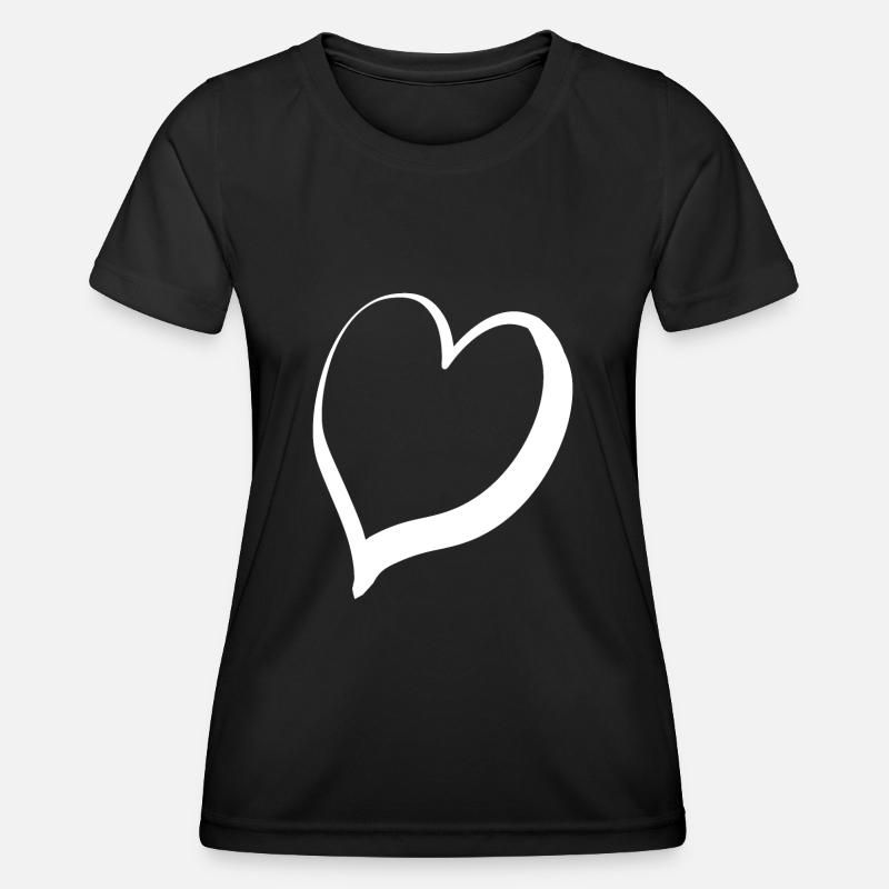 Great White Heart - Women's Functional T-Shirt - black