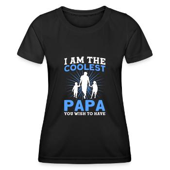 Coolste Vater Vati Papa - Frauen Funktions-T-Shirt - Schwarz - Vorne - AI Model Female 172 light (172cm)