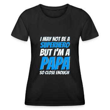 Superheld Vater Vati Papa - Frauen Funktions-T-Shirt - Schwarz - Vorne - AI Model Female 172 light (172cm)