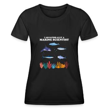 Official Marine Scientist Marine Biologist - Women's Functional T-Shirt - black - Front - AI Model Female 172 light (172cm)