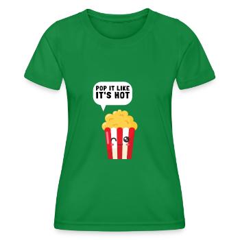 Popcorn Machine Movie Lover Cinéma Cinéma - T-shirt sport Femme - vert - Devant - AI Model Female 172 dark (172cm)