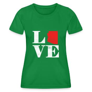 Fière Amérique Carte terrestre de l’État Amour Arizona - T-shirt sport Femme - vert - Devant - AI Model Female 172 dark (172cm)