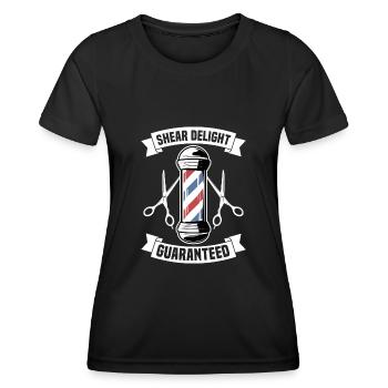 Barbershop Shear Delight Guranteed - Women's Functional T-Shirt - black - Front - AI Model Female 172 light (172cm)