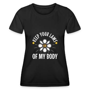 Gardez vos lois hors de mon corps - T-shirt sport Femme - noir - Devant - AI Model Female 172 light (172cm)
