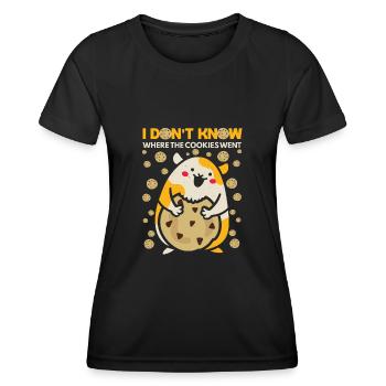Hamster Cookies Cookies Cookies Hamster Cheeks Snacks - Women's Functional T-Shirt - black - Front - AI Model Female 172 light (172cm)