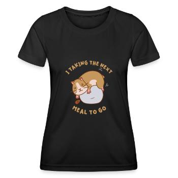 Hamster Food To Take Away Kernels Nuts Pet - Women's Functional T-Shirt - black - Front - AI Model Female 172 light (172cm)