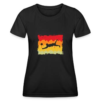 Volleyball Rétro - T-shirt sport Femme - noir - Devant - AI Model Female 172 light (172cm)