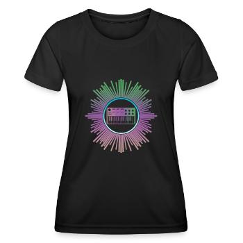 Synthesizer Synth Modular Synthesizers - Women's Functional T-Shirt - black - Front - AI Model Female 172 light (172cm)