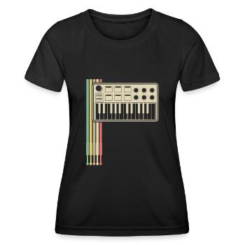 Synthesizer Analog Modular Synthesizers - Women's Functional T-Shirt - black - Front - AI Model Female 172 light (172cm)