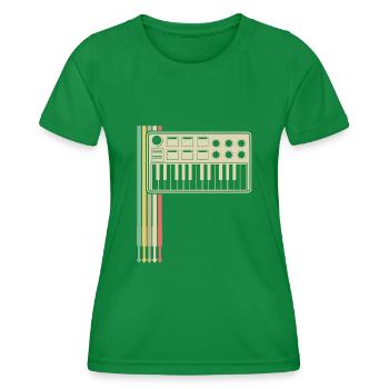 Synthesizer Analog Modular Synthesizers - Women's Functional T-Shirt - kelly green - Front - AI Model Female 172 dark (172cm)