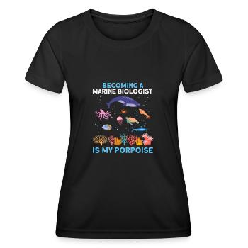 Whale Ocean Sea Marine Biologist Marine Biology - Women's Functional T-Shirt - black - Front - AI Model Female 172 light (172cm)