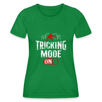 Parkour Free Running Traceur - T-shirt sport Femme - vert - Devant - AI Model Female 172 dark (172cm)