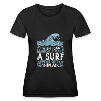 Surfen Wellenreiter Surfer - Frauen Funktions-T-Shirt - Schwarz - Vorne - AI Model Female 172 light (172cm)