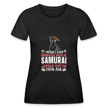 Samouraï - T-shirt sport Femme - noir - Devant - AI Model Female 172 light (172cm)