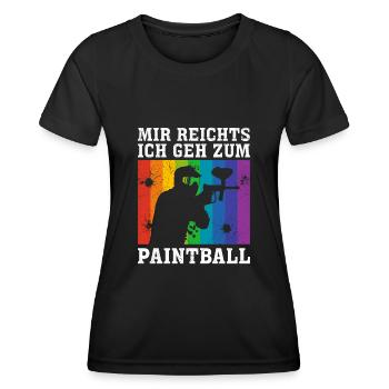 Mir reichts ich gehe zum Paintball - Frauen Funktions-T-Shirt - Schwarz - Vorne - AI Model Female 172 light (172cm)