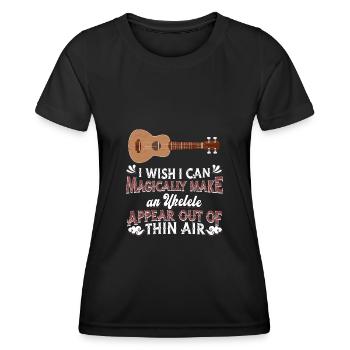 Ukulele - Women's Functional T-Shirt - black - Front - AI Model Female 172 light (172cm)