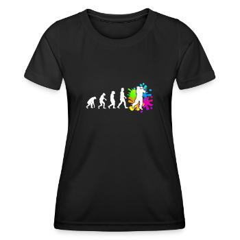 Paintball Evolution Paintballer - T-shirt sport Femme - noir - Devant - AI Model Female 172 light (172cm)