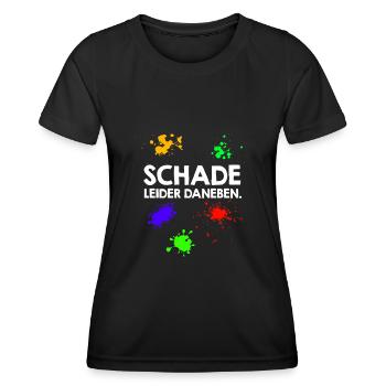 Schade leider daneben Paintballspieler - Frauen Funktions-T-Shirt - Schwarz - Vorne - AI Model Female 172 light (172cm)