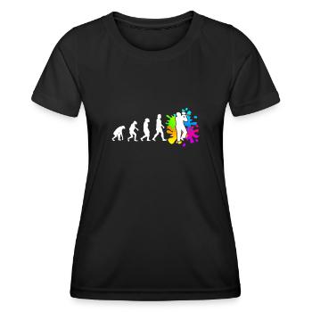 Paintball Evolution Paintballer - T-shirt sport Femme - noir - Devant - AI Model Female 172 light (172cm)
