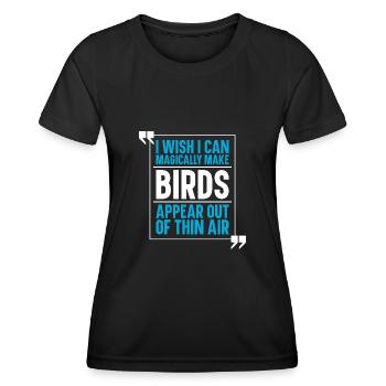 Vogel Vögel - Frauen Funktions-T-Shirt - Schwarz - Vorne - AI Model Female 172 light (172cm)