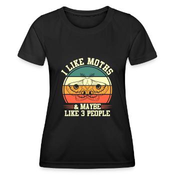 Amateurs de mites et d’insectes | J’aime les mites et - T-shirt sport Femme - noir - Devant - AI Model Female 172 light (172cm)