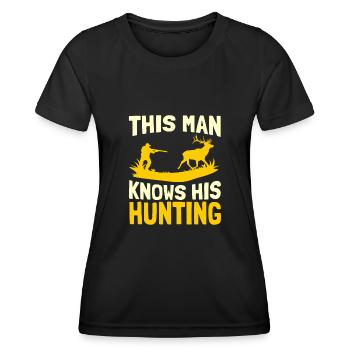 Hunter Hunting Hunting - Women's Functional T-Shirt - black - Front - AI Model Female 172 light (172cm)