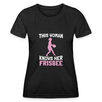 Frisbee - Women's Functional T-Shirt - black - Front - AI Model Female 172 light (172cm)
