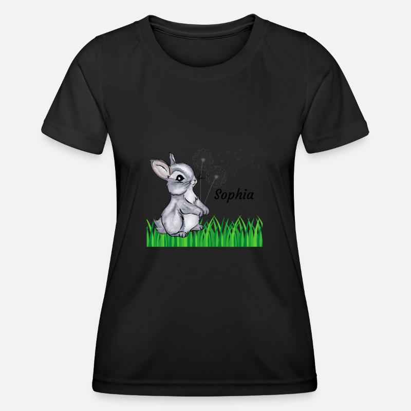 Rabbit Name Gift Sophia - Women's Functional T-Shirt - black