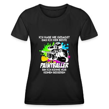 Bester Paintballer Paintballspieler Paintball - Frauen Funktions-T-Shirt - Schwarz - Vorne - AI Model Female 172 light (172cm)