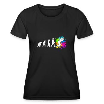 Paintball Evolution Paintballer - T-shirt sport Femme - noir - Devant - AI Model Female 172 light (172cm)