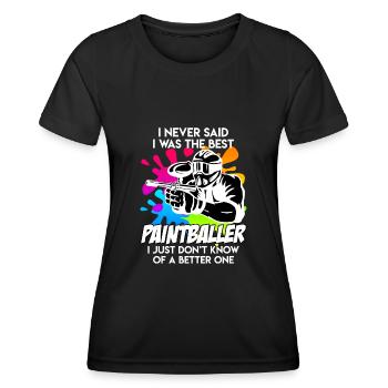Bester Paintballer Paintballspieler Paintball - Frauen Funktions-T-Shirt - Schwarz - Vorne - AI Model Female 172 light (172cm)