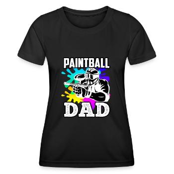 Paintball Dad Paintballer Papa Paintball Player - Women's Functional T-Shirt - black - Front - AI Model Female 172 light (172cm)