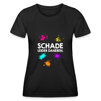 Schade leider daneben Paintballspieler - Frauen Funktions-T-Shirt - Schwarz - Vorne - AI Model Female 172 light (172cm)