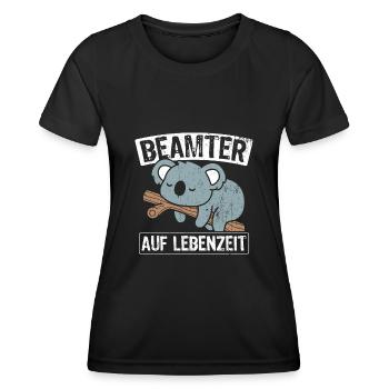 Beamter auf Lebenszeit - Beamter Amt Beamtin Gesch - Frauen Funktions-T-Shirt - Schwarz - Vorne - AI Model Female 172 light (172cm)