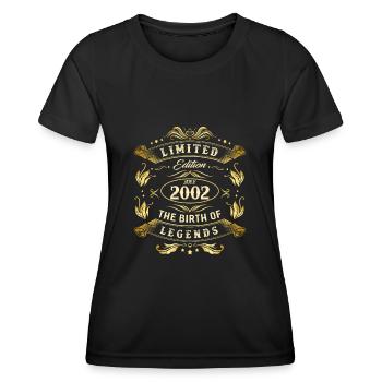 Juillet 2002 - Cadeau du 20e anniversaire. Génial. - T-shirt sport Femme - noir - Devant - AI Model Female 172 light (172cm)