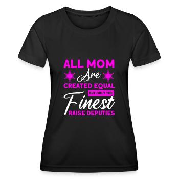 Shérif adjoint adjoint Mama Mother - T-shirt sport Femme - noir - Devant - AI Model Female 172 light (172cm)