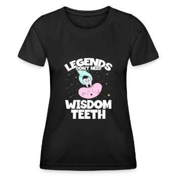 Weisheitszähne Weisheitszahn Patient Zahnarzt - Frauen Funktions-T-Shirt - Schwarz - Vorne - AI Model Female 172 light (172cm)