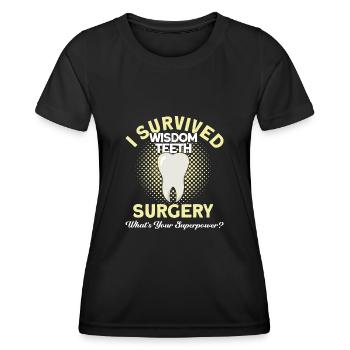 Weisheitszähne Weisheitszahn Patient Zahnarzt - Frauen Funktions-T-Shirt - Schwarz - Vorne - AI Model Female 172 light (172cm)