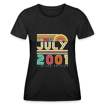 Tolle Geschenkidee Für Juli 2001 - Frauen Funktions-T-Shirt - Schwarz - Vorne - AI Model Female 172 light (172cm)
