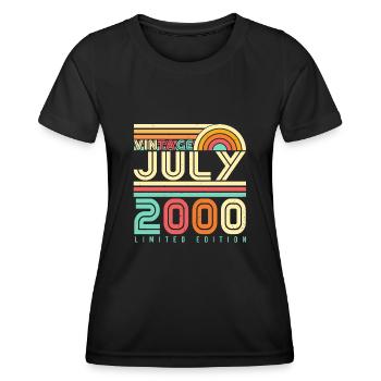 Tolle Geschenkidee Für Juli 2000 - Frauen Funktions-T-Shirt - Schwarz - Vorne - AI Model Female 172 light (172cm)