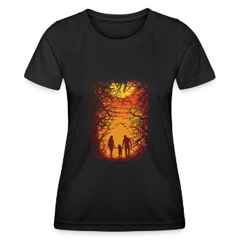 Randonneurs Randonnée Excursion En Famille Week-end - T-shirt sport Femme - noir - Devant - AI Model Female 172 light (172cm)
