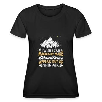 Klettern Bergsport Kletterer - Frauen Funktions-T-Shirt - Schwarz - Vorne - AI Model Female 172 light (172cm)