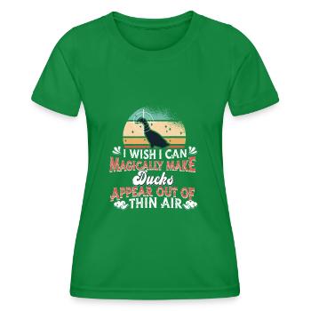 Duck shooting - Women's Functional T-Shirt - kelly green - Front - AI Model Female 172 dark (172cm)
