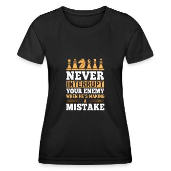 Jeu d’échecs défectueux Championnat d’échecs - T-shirt sport Femme - noir - Devant - AI Model Female 172 light (172cm)